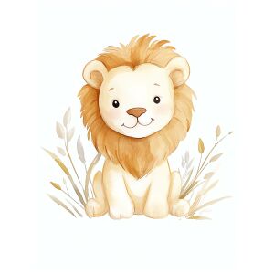 ALUMÍN KERETES PLAKÁT FALRA, ARANY OROSZLÁN 40x50 CM MATT 136836159 - Falikép