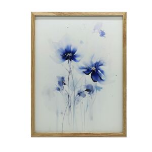 KERET FALI PLAKÁT FINOM KÉK VIRÁGOK 30x40 CM 136836550 - Lakberendezés