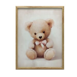 KERETES FALI PLAKÁT MEDVE RÓZSASZÍN MASJOVAL 40x50 CM 136842732 - Falikép