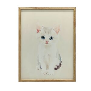 KERET FALI PLAKÁT MACSKA BÉZS HÁTTÉRE 30x40 CM 136844995 - Lakberendezés