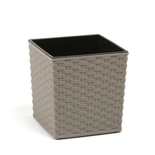 Lamela 827  ECO rattan virágcserép/kaspó JUKA 25X25x26 cm v.szürke/szary 136851234