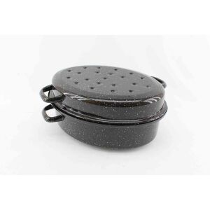 Enger Zománcozott Ovális Tál+Tető 34cm 5.5 literes