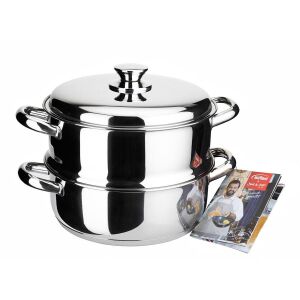 Inoxibar rozsdamentes pároló  lábas  szett szűrővel  20 x 17 cm, 18/10 rozsdamentes acélból l Ecco Acero Line