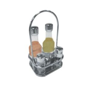 4 részes asztali olaj-ecet készlet, rozsdamentes