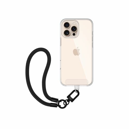Tech-Protect C3S fekete kötél telefontartó iPhone-hoz rögzítve - Tech-Protect