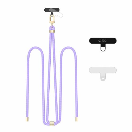 Tech-Protect Kötelfügg Telefonhoz Szíj Telefonhoz Levendula Arany