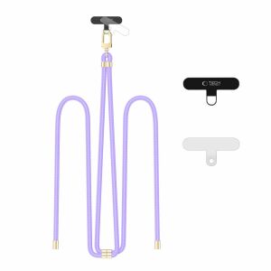 Tech-Protect Kötelfügg Telefonhoz Szíj Telefonhoz Levendula Arany 136899501 - Telefontartó babakocsira