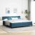 Boxspring Ágy Matrac Kék 200x200 cm Bársonyos 141496260