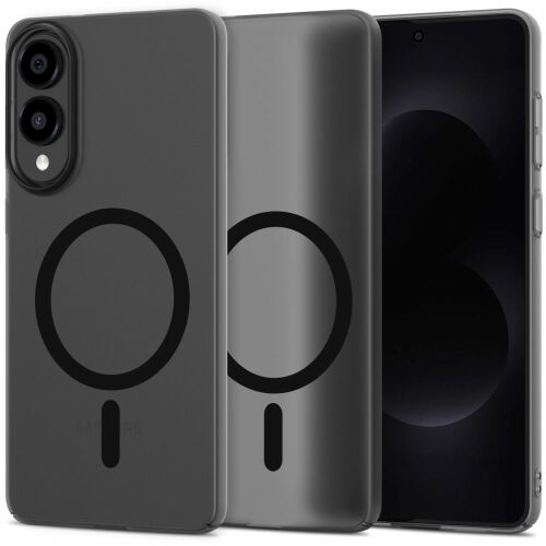 Tech-Protect MagSlim MagSafe Galaxy S25 Edge Matt Fekete Tok