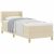 BoxSpring Ágy Matrac Kárpittal, Krém, 80 x 200 cm 136904331