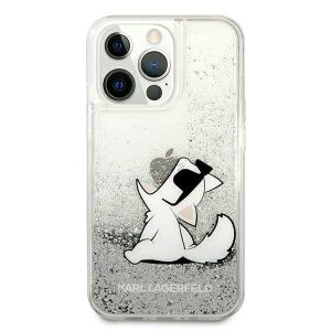 Karl Lagerfeld KLHCP13XGCFS iPhone 13 Pro Max 6.7" carcasă dură argintiu/argintiu Glitter lichid Choupette Fun