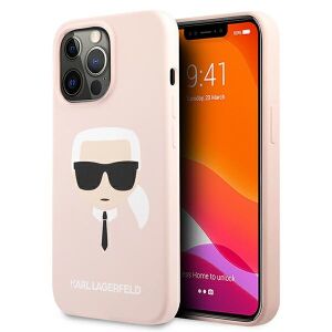 Karl Lagerfeld Apple iPhone 13 Pro (6.1) Rückseite hellrosa (KLHCP13LSLKHP) 136907093 - Handyhüllen