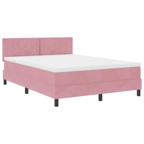 Boxspring Ágy Matrac Kék 160x200 cm Bársony 141496190 - Ágy