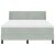 Boxspring Ágy Matrachoz Világosszürke 140x200 cm Bársony 136919837