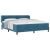 Boxspring Ágy Mattal Sötétkék 180x200 cm Bársony 136927913