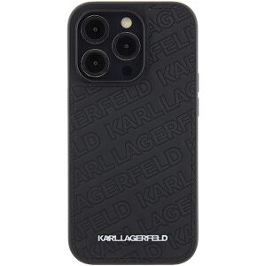 Karl Lagerfeld KLHCP15LPQKPMK Hardcase für iPhone 15 Pro 6,1" schwarz/schwarz, gestepptes K-Muster 136934303 - Handyhüllen