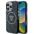 Guess iPhone 16 Pro Max tok, fekete csillámos 4G logó MagSafe