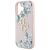 Szögletes oldalnézet a Guess iPhone 16 rózsás tokról