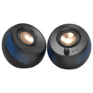 Creative Pebble X 2.0 USB-C hangszórók RGB világítással, elölnézet - Periféria