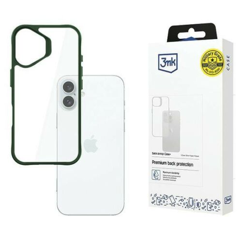 3mk Satin Armor Case+ Green iPhone 16 Plus telefonhoz, csomagolással - Telefon