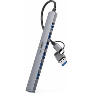 Orico Hub Usb-A Usb-C 7 Port Laptop Macbookhoz 1X Usb-A 3.0 6X Usb-A 2.0 144952364 - Orico
