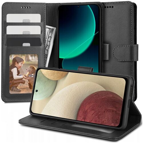 Tech-Protect Wallet Case für Xiaomi 13T/13T Pro mit Kartenfächern, Geldfach und Standfunktion - Schwarz