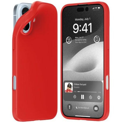 Mercury Soft piros iPhone 16 Plus tok mágneses borítóval - Mercury
