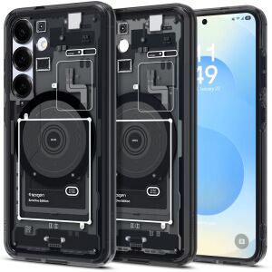 Husă telefon Spigen Ultra Hybrid MagSafe Zero One Edition pentru Samsung Galaxy S23, negru transparent - Spigen Huse telefon