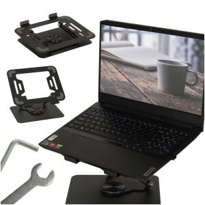 360°-ban állítható ergonomikus laptopasztal laptopállvány
