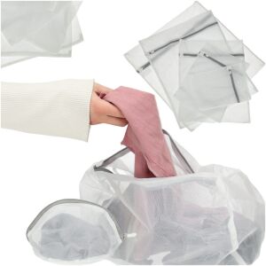 Hálós zsák alsónemű, nadrág mosásához, cipzárral, 9 db