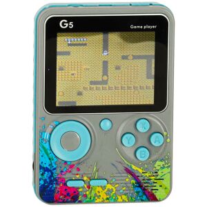 Hordozható játékkonzol mini elektronikus retró 500 játék szürke