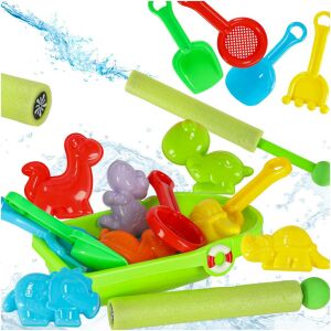Hajó kiegészítőkkel homoköntőformák vízöntőformák + vízipisztoly fecskendő 12 db. 137009324 - Homokozó játék