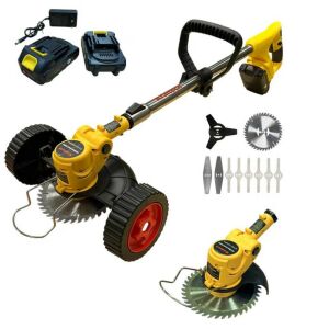 Kraftech GT-1534iPro akkumulátoros kerekes fűkasza és szegélynyíró pengékkel és akkumulátorral - Fűkasza és szegélynyíró