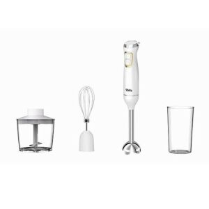 Turmixgép, aprító és mixer 3 az 1-ben Oliver Voltz OV51112WSC, 800 W, 700 ml, 2 sebességfokozat, Rozsdamentes acél penge és keverőfej, Fehér