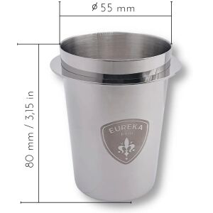 Eureka kávéadagoló pohár, Adagolópohár, 45 g űrtartalom, ideális különleges kávék precíz adagolásához, rozsdamentes acél anyag, külső fogantyúgyűrű, könnyű kávéáttöltés a portafilterre, rozsd