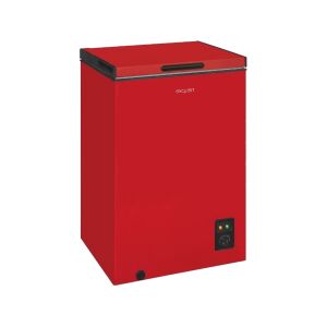 Червен фризер Exquisit 99 литра, изолиран на бяло - Хладилник и фризер