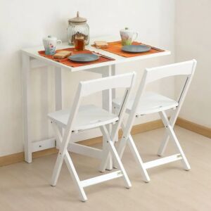 Arredamenti Italia Space masă pliabilă albă montată pe perete folosită ca masă de sufragerie pentru două persoane - Mobiliere
