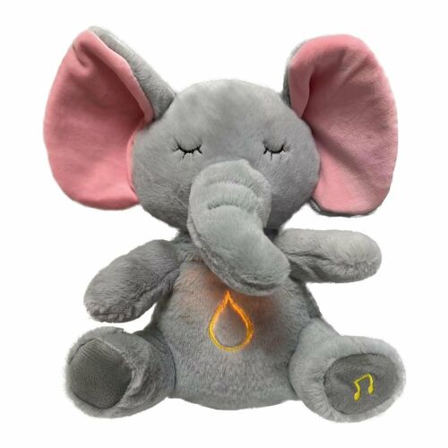 KidMania® Dumbo pluszowy słoń z funkcją oddychania, piosenkami i światłem dla dzieci, 30 cm 137022060