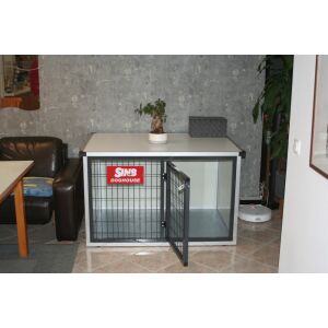 SINB XL Szoba Kennel nyitott ajtóval a nappaliban - Kutya kennel & Kifutó