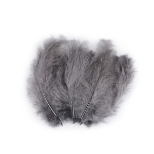 OEM Dekoratív strucctoll készlet, 20 db, hossza 9-16 cm, szürke 137047008 - Őszi dekorációs kellék