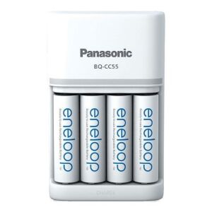 Panasonic BQ-CC55 akkumlátor gyorstöltő + 4db AA 2000mAh akkumulátor (K-KJ55MCD40E) (K-KJ55MCD40E)