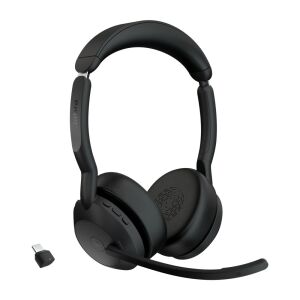 Jabra Evolve2 55 Headset Vezeték nélküli Fejpánt Iroda/telefonos ügyfélközpont Bluetooth Dokkoló Fekete (25599-999-899) 137048990 - Periféria