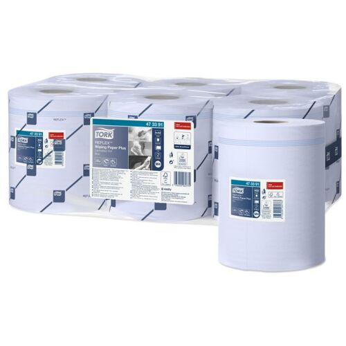 Törlőpapír, tekercses, 18,5 cm átmérő, M4 rendszer, 2 rétegű, Advanced, TORK "Reflex plusz", kék 137050752