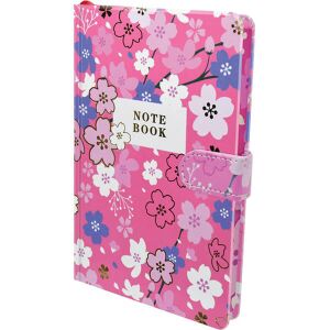 Virágos NoteBook vonalas napló mágneszárral, 19x13 cm - Napló