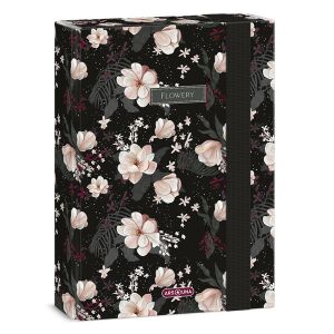 Ars Una Flowery Black A5 Füzetbox - 4 cm gerinc 137063663 - Füzetbox