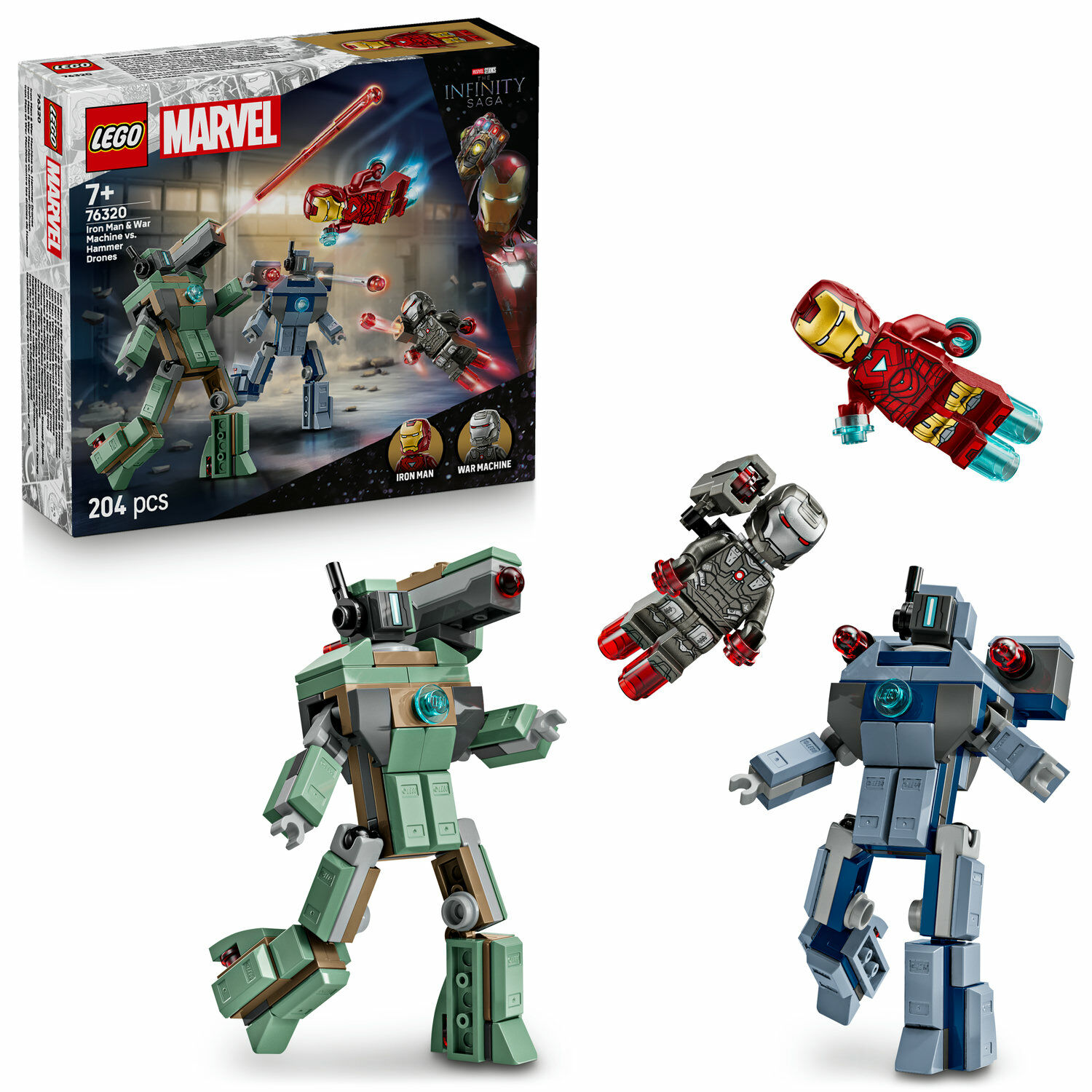 E-shop LEGO® Marvel Iron Man a War Machine vs. Hammerove Drony 76320