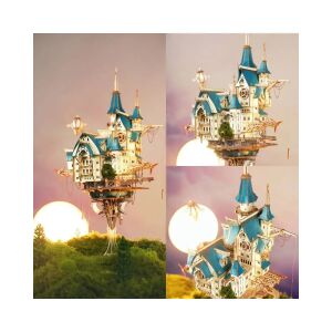 Puzzle 3D, Castelul cu fantezii, albastru, HC, lemn, 699 piese 137075239 - Puzzle 3D