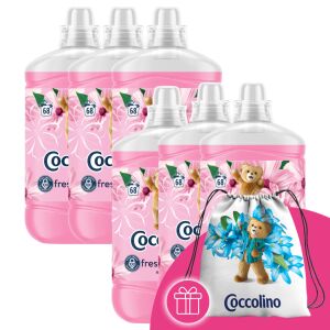 Coccolino Silk Lily Weichspüler 6er-Pack mit gratis Rucksack - Spülen