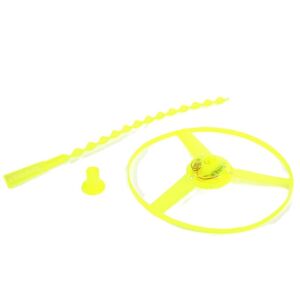 Jucarie Disc Zburator, KipHome, cu Lumini, Manual, din ABS, +14 Ani, Galben