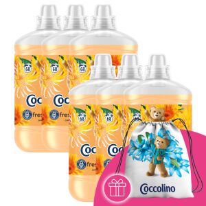 Coccolino Orange Rush płyn do płukania tkanin 6-pak z plecakiem gratis - Detergent